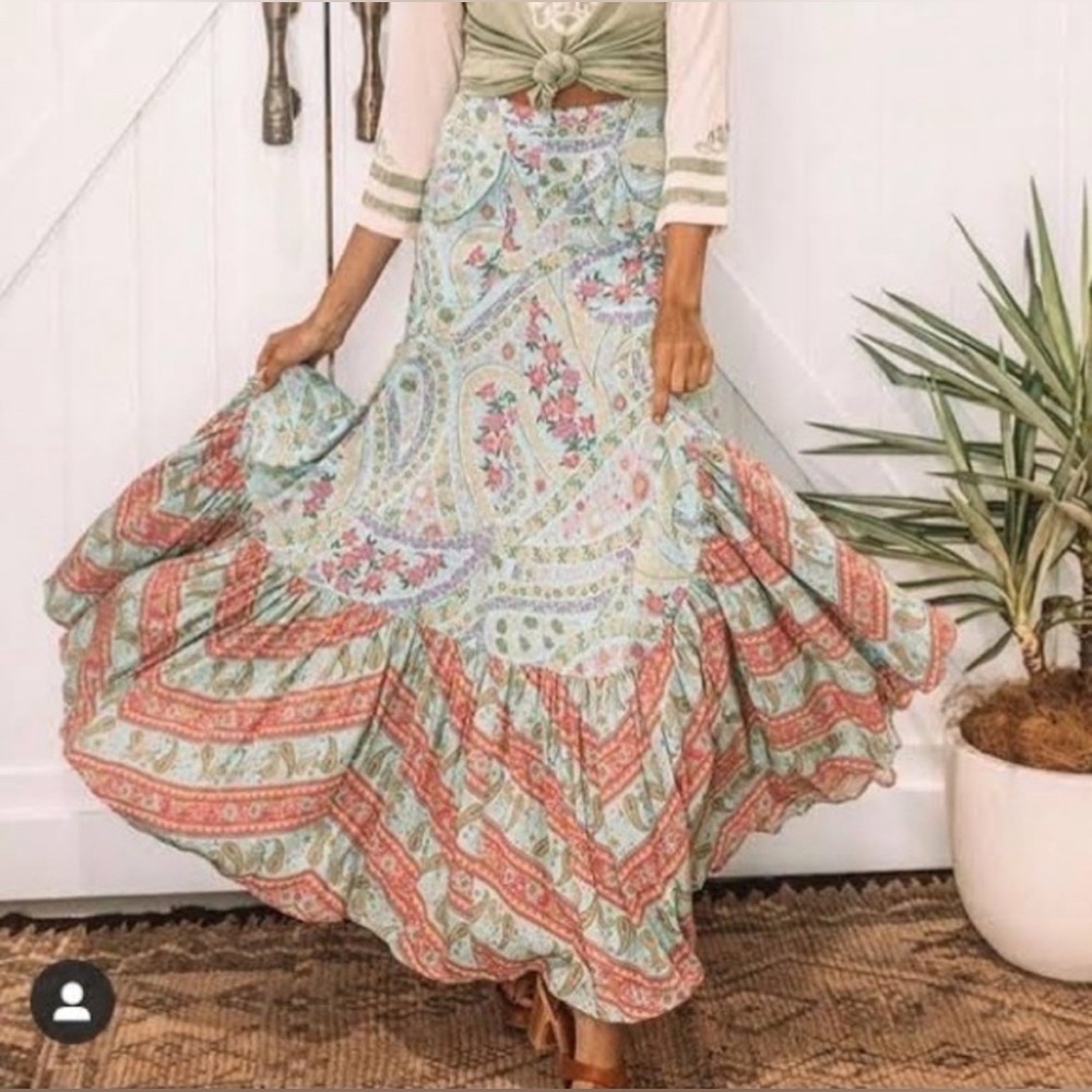 Spell City Lights Maxi skirt BNWT S